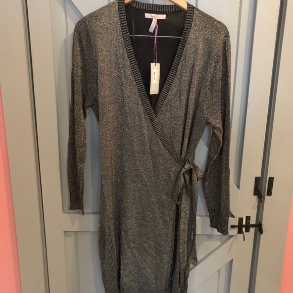 Sparkly Knit Wrap Dress - Picture 1 of 3